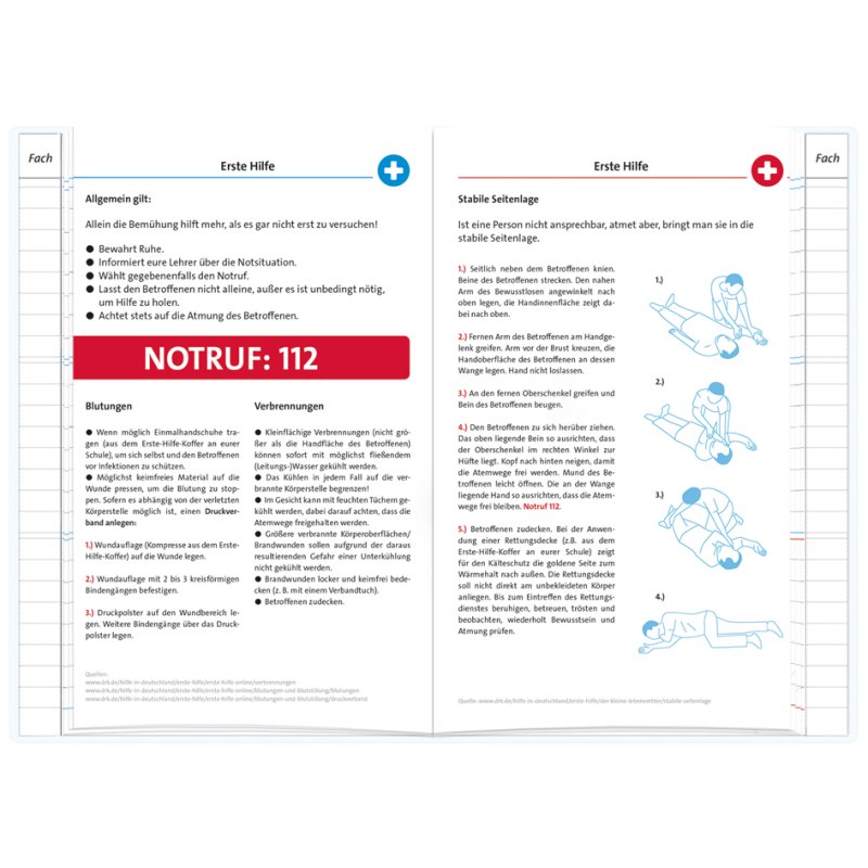 ROTH Homework Booklet, A5, 1 week per 2 pages, 104 pages