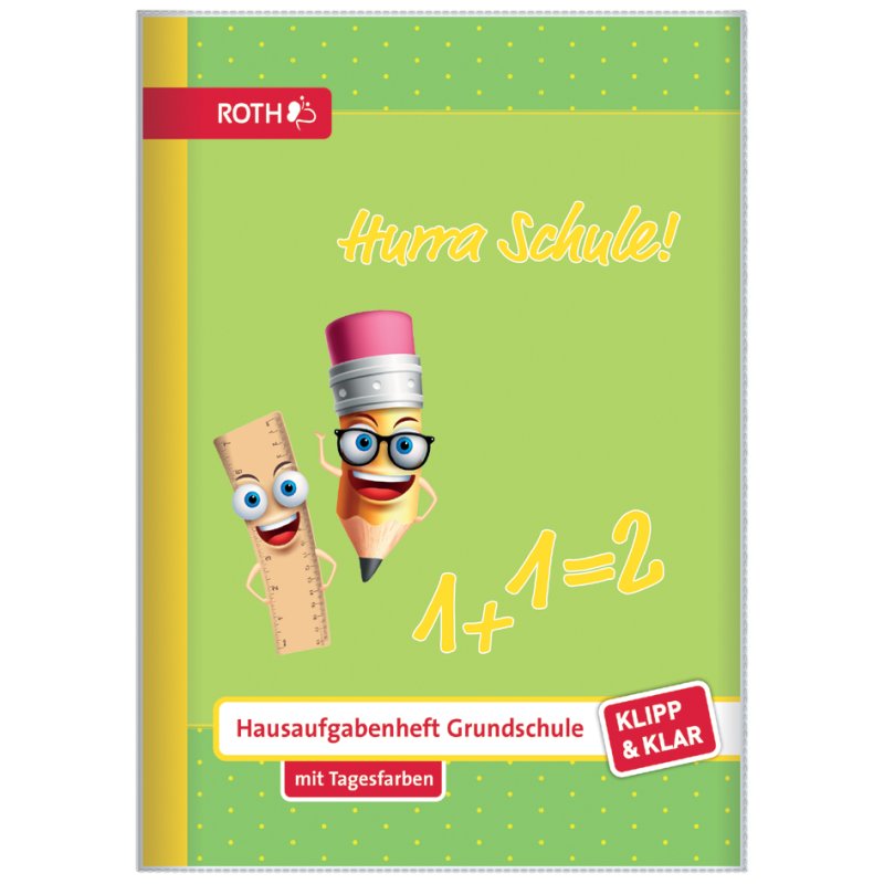 ROTH Homework Notebook DIN A5, with Dust Jacket, Primary School
