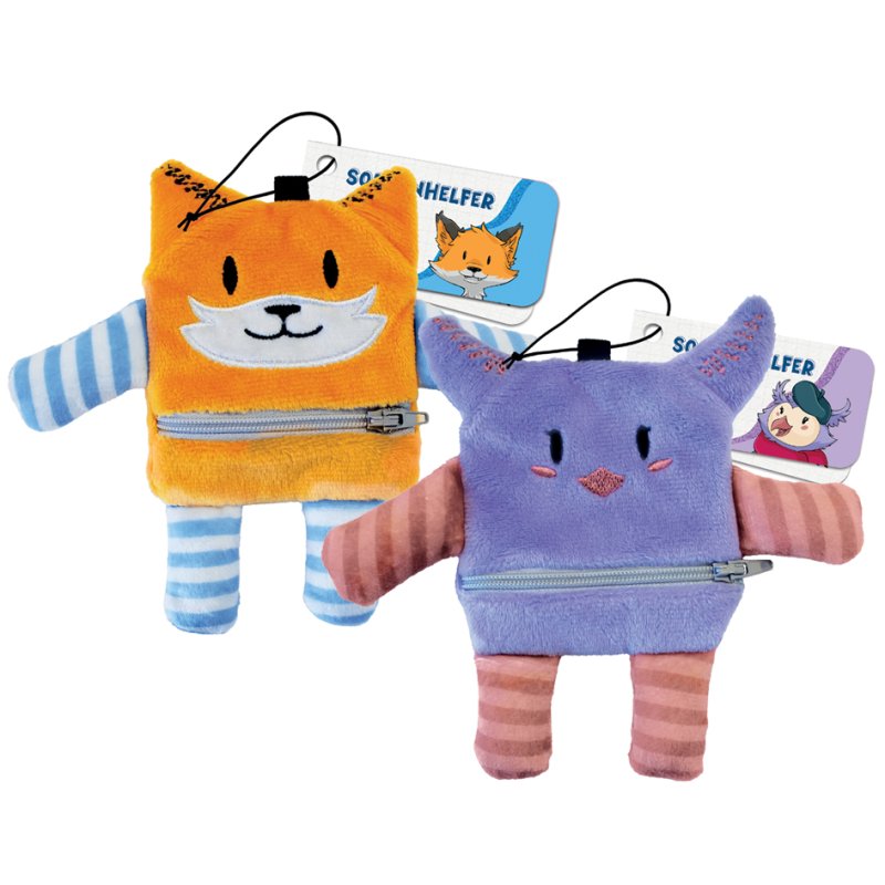 ROTH peluches ABC Amis, pochette zippée sur le ventre, 100% polyester, 12 pièces
