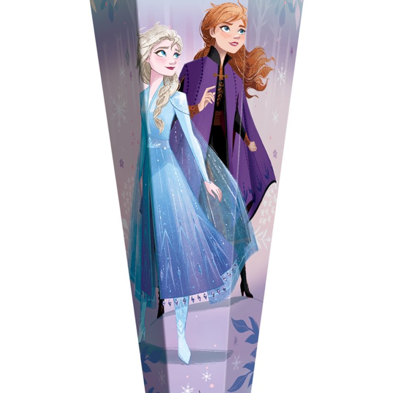 ROTH motif school cone, purple, tulle closure, glitter and glitter edge