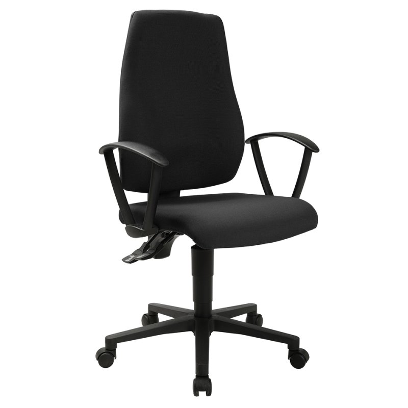 Topstar bureaustoel Maxx 500, zwart, met armleuningen, 110 kg draagkracht