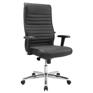 Topstar bureaustoel Prime Time 100, echt leer, zwart, hoogteverstelling