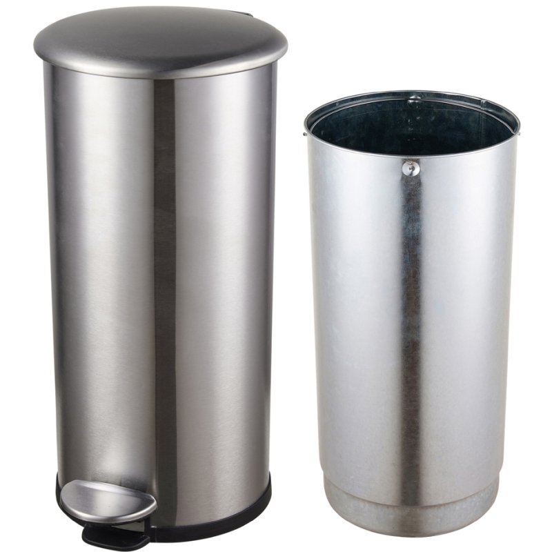helit poubelle à pédale the zinc, 12 litres, blanc, soft-close