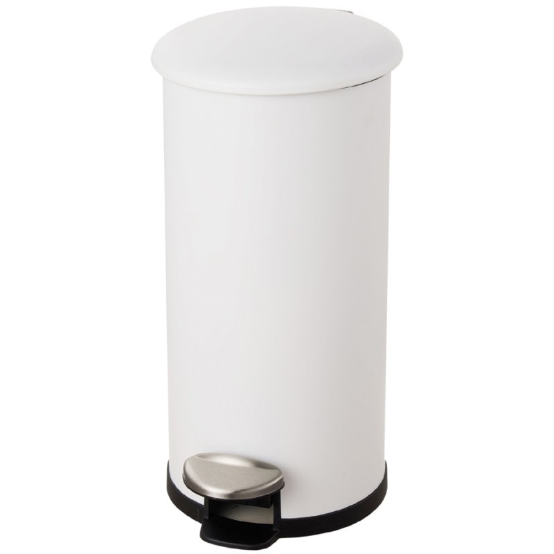 helit poubelle à pédale the zinc, 12 litres, blanc, soft-close
