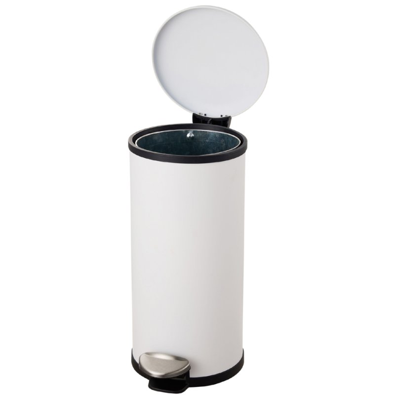 helit poubelle à pédale the zinc, 12 litres, blanc, soft-close