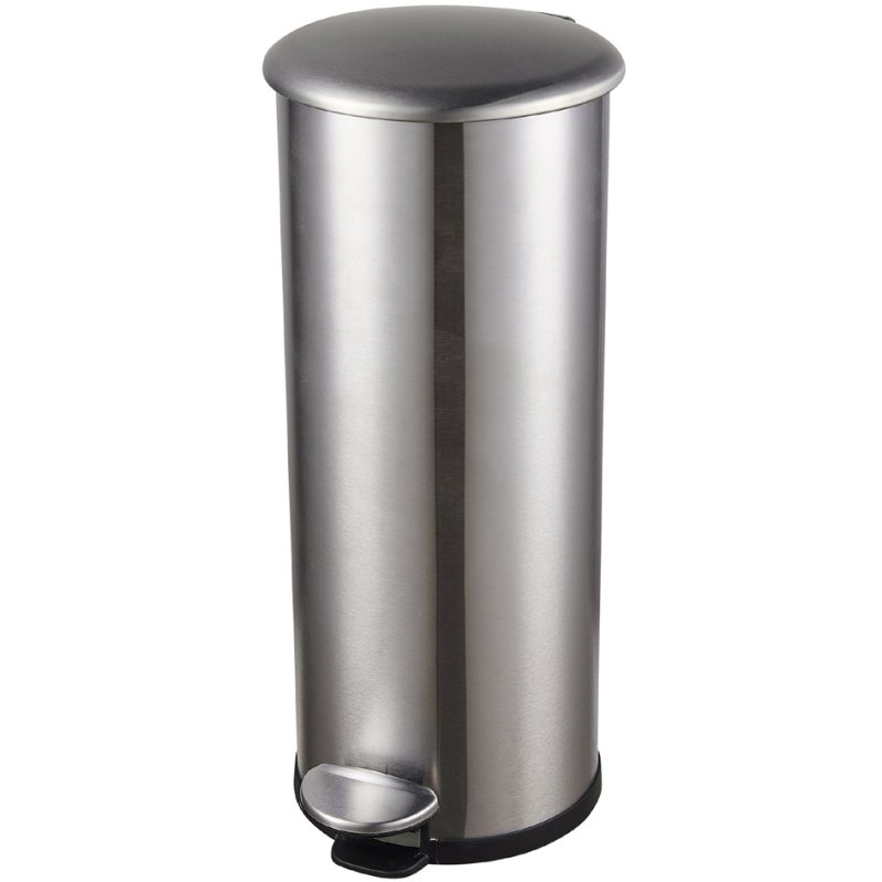 helit Poubelle à pédale the zinc, 20 litres, acier inoxydable chromé, soft-close