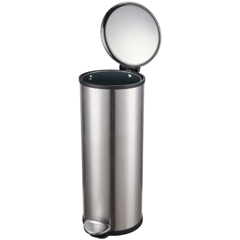 helit Poubelle à pédale the zinc, 20 litres, acier inoxydable chromé, soft-close