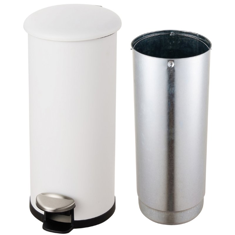 helit Poubelle à pédale the zinc, 20 litres, acier inoxydable chromé, soft-close