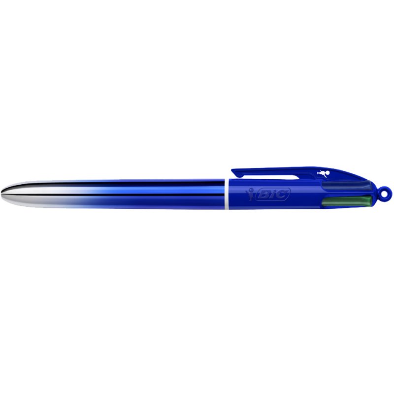 BIC 4 Colours Smooth Gradient stylo à bille rétractable, recharge, bleu/bleu-vert, 30 pcs