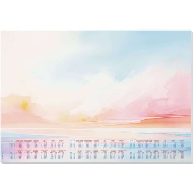 Sigel sous-main papier Magic Sunset, 595 × 410 mm, 30 feuilles, calendrier 3 ans