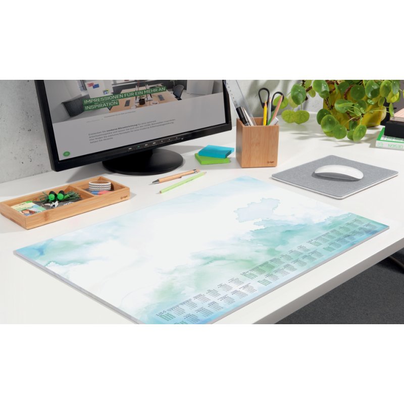 Sigel sous-main papier 'Watercolor Sea', 59,5 x 41 cm