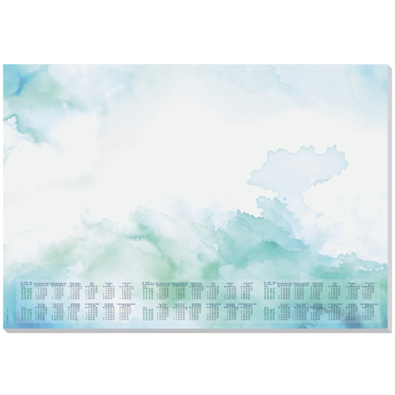 Sigel sous-main papier 'Watercolor Sea', 59,5 x 41 cm