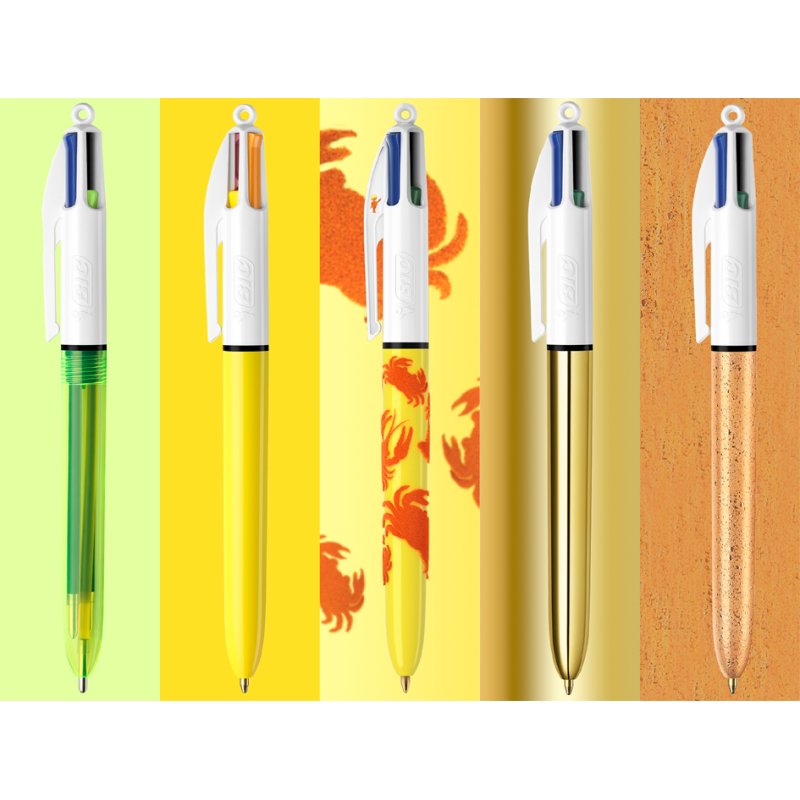 BIC 4-colour ballpoint pen Collector Box, set of 15 pieces