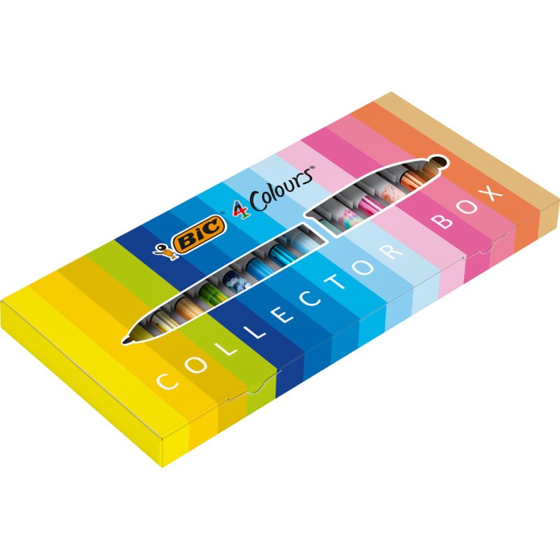 BIC 4-colour ballpoint pen Collector Box, set of 15 pieces