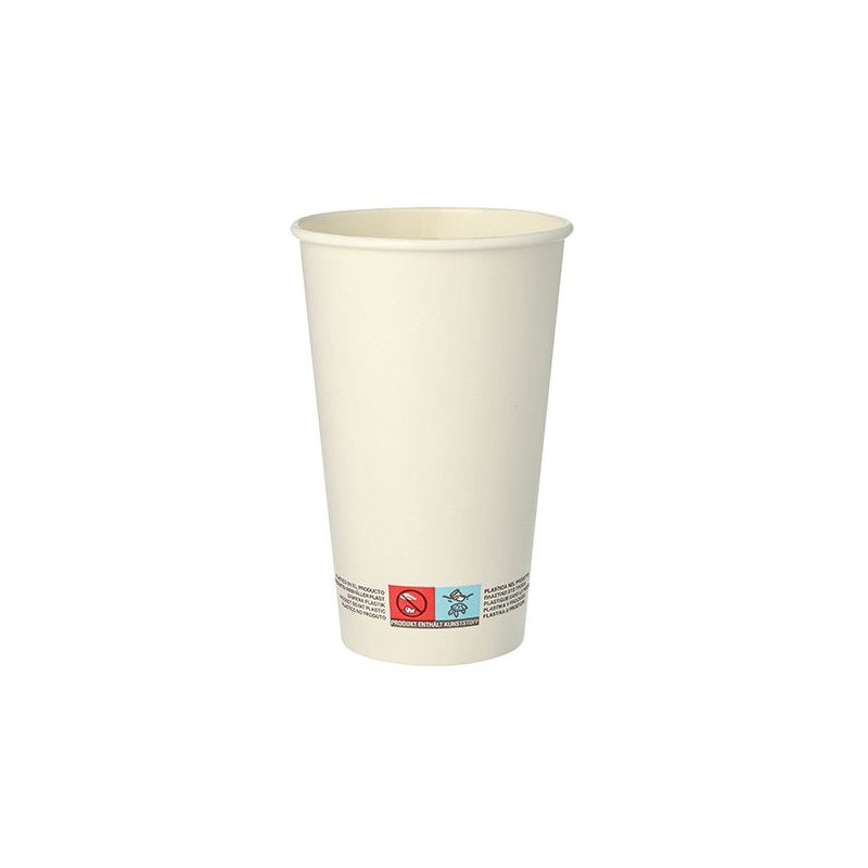 PAPSTAR kartonnen drinkbeker 'puur', wit, 50 stuks