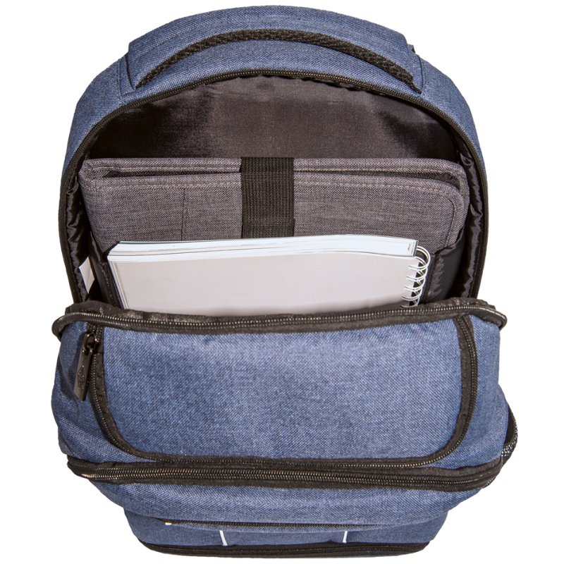 WEDO notebook backpack Denim, blue, up to 15.6 inch, 28 litres
