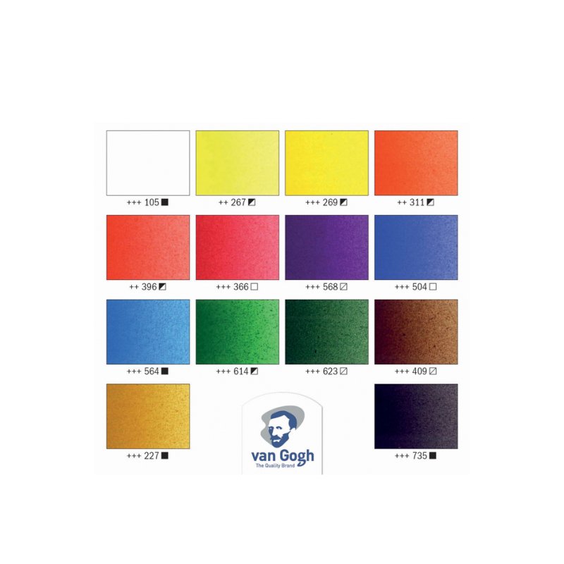 Royal Talens Van Gogh acrylic paint set, wooden case, 14×40 ml, complete