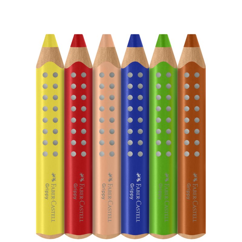 Faber-Castell crayons triangulaires Grippy, mine jumbo, 10 pièces