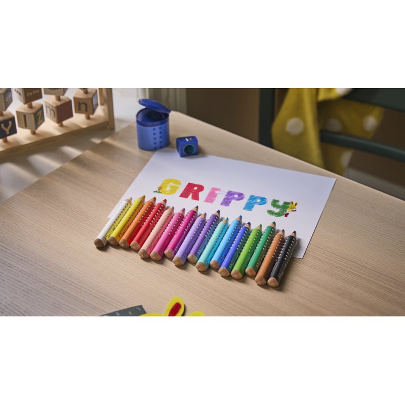 Faber-Castell crayons triangulaires Grippy, mine jumbo, 10 pièces