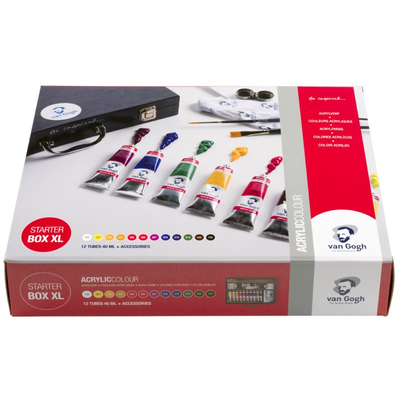 Royal Talens Van Gogh peinture acrylique set débutant XL, 12 x 40 ml