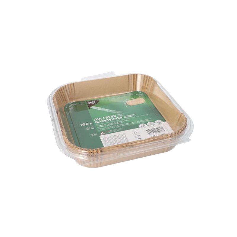 PAPSTAR papier cuisson prédécoupé, 160×160×45 mm, brun, 100 pièces