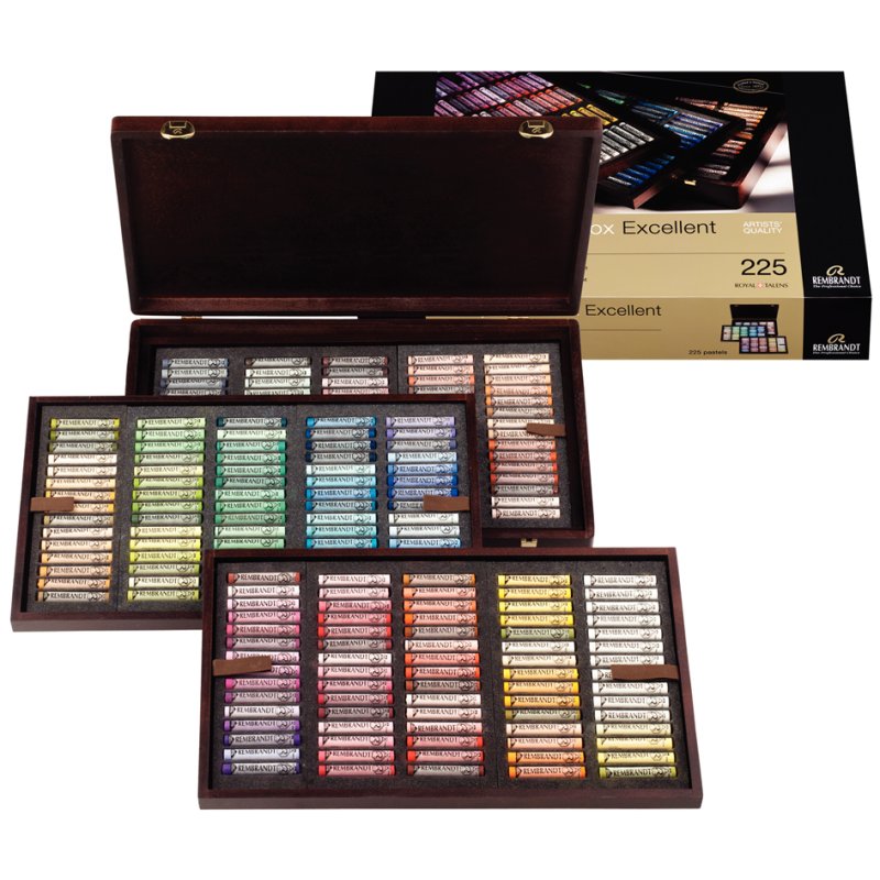 Royal Talens Rembrandt pastels tendres excellent box, assortiment couleurs, 225 pièces