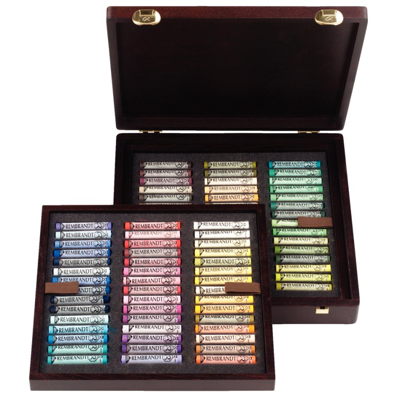 Royal Talens Rembrandt pastels tendres paysage boîte sélection, 90 pièces, coffret bois
