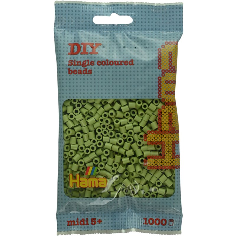 Hama perles à repasser midi, eucalyptus, 5,0 mm, 1.000 pièces