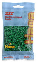 Hama strijkkralen midiformaat, groen, 5,0 mm, 1.000 stuks