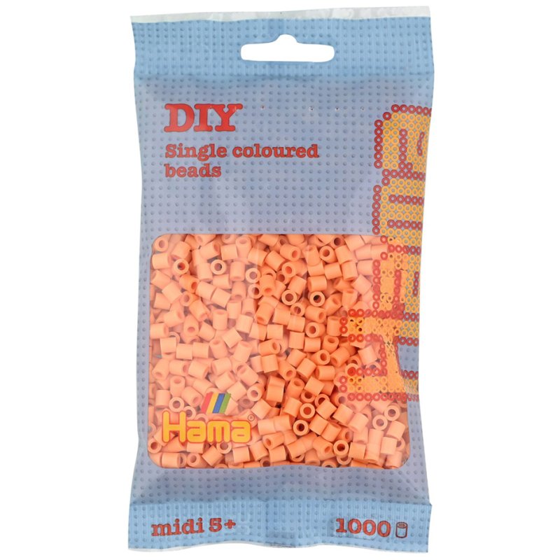 Hama perles à repasser midi, abricot, 5,0 mm, 1.000 pièces