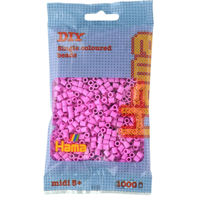 Hama perles à repasser midi, rouge, 5,0 mm, 1 000 pièces