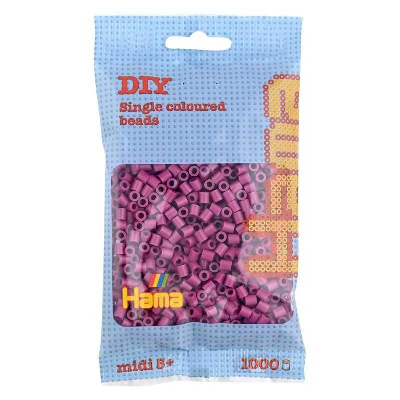 Hama perles à repasser midi, rouge, 5,0 mm, 1 000 pièces