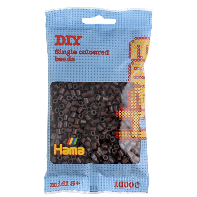 Hama perles à repasser midi, rouge foncé, 5,0 mm, 1.000 pièces