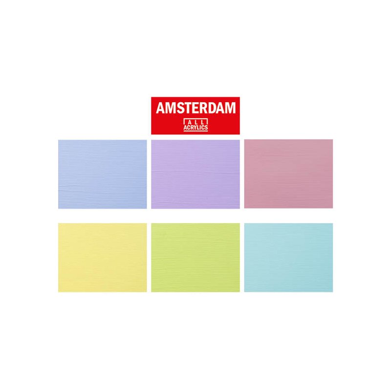 Peinture acrylique Royal Talens Amsterdam teintes pastel, 6 x 20 ml