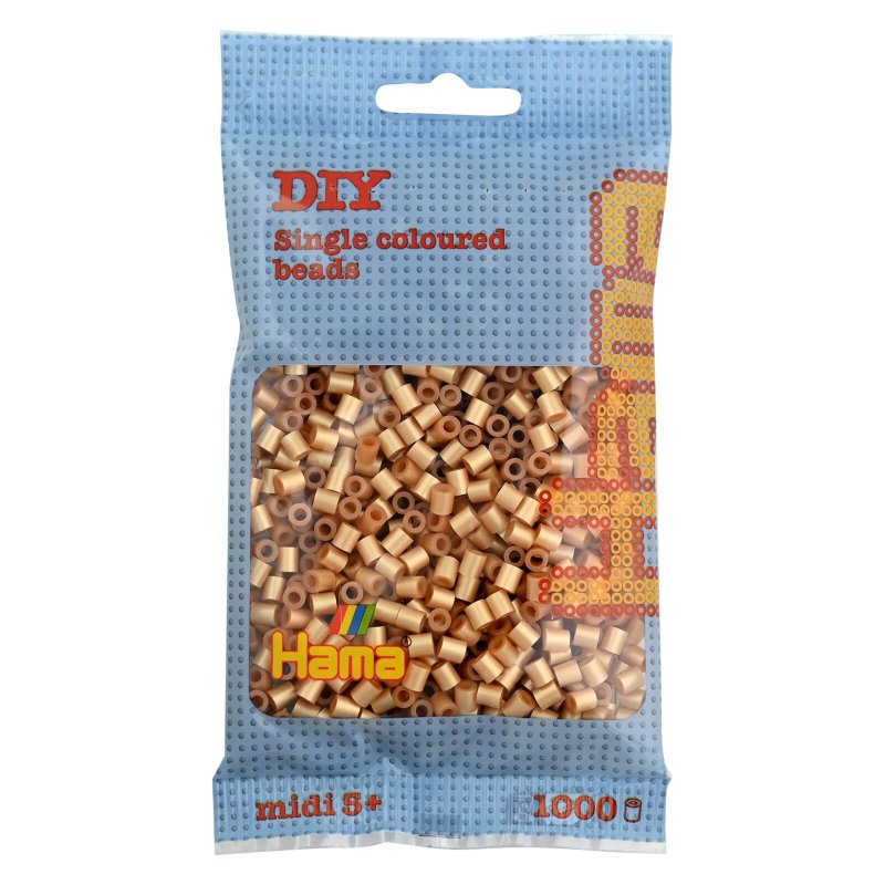Hama fuse beads midi, gold, 5.0 mm, 1,000 pieces