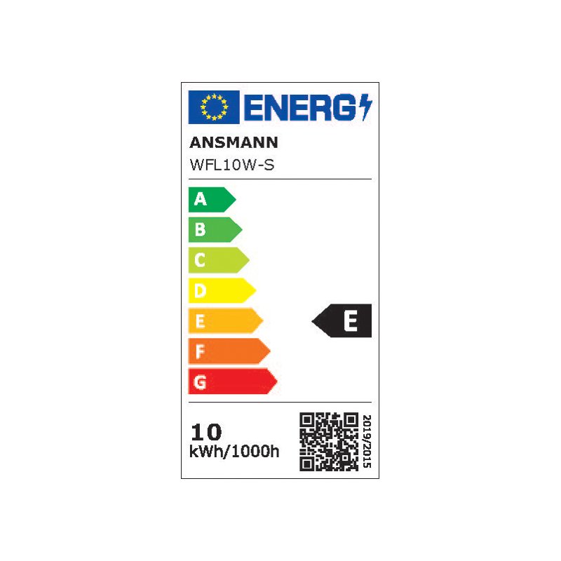 ANSMANN LED-buitenlamp met bewegingsmelder, 10W, zwart