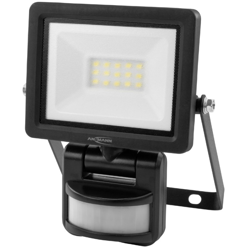 ANSMANN LED-buitenlamp met bewegingsmelder, 10W, zwart