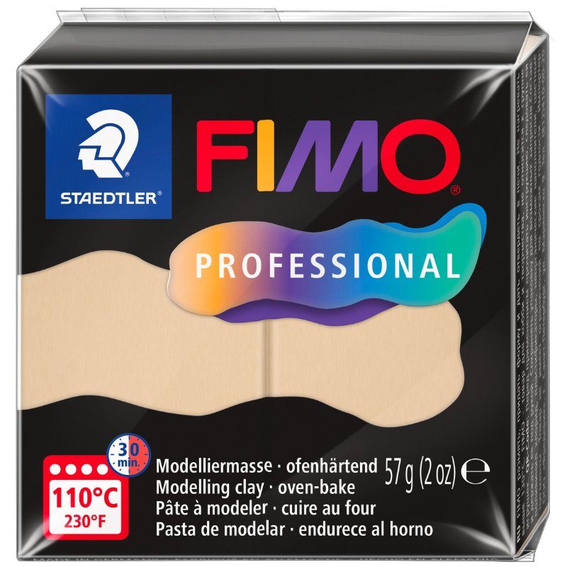 FIMO PROFESSIONAL pâte à modeler, durcissable au four, blanc, 57 g
