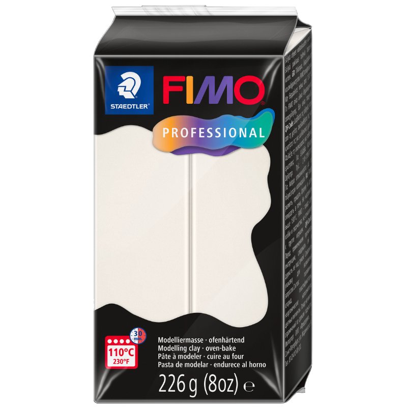 FIMO PROFESSIONAL pâte à modeler, durcissante au four, porcelaine, 226 g