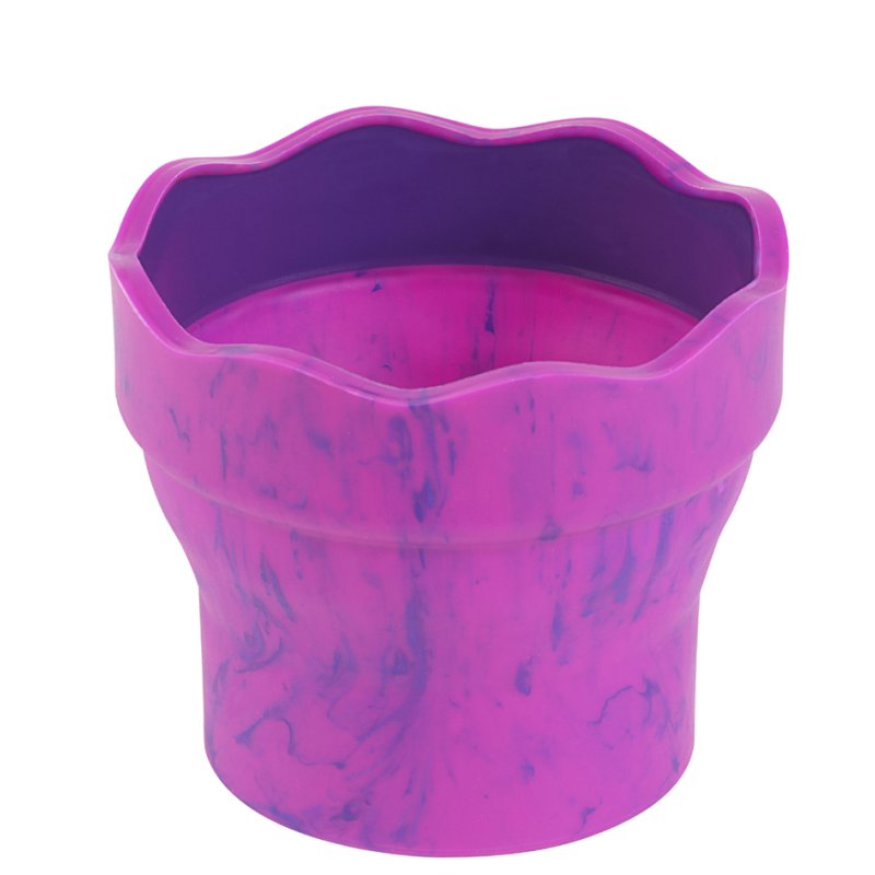 FABER-CASTELL water cup CLIC & GO, marbled pink, collapsible