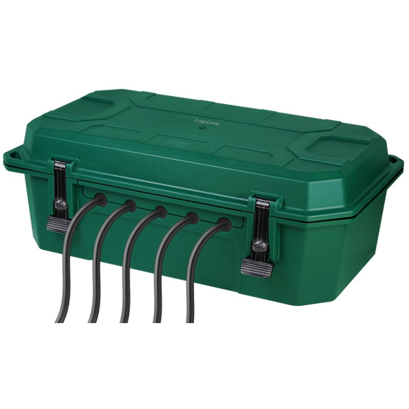 LogiLink boîtier électronique extérieur, 4-prise, IP54, vert
