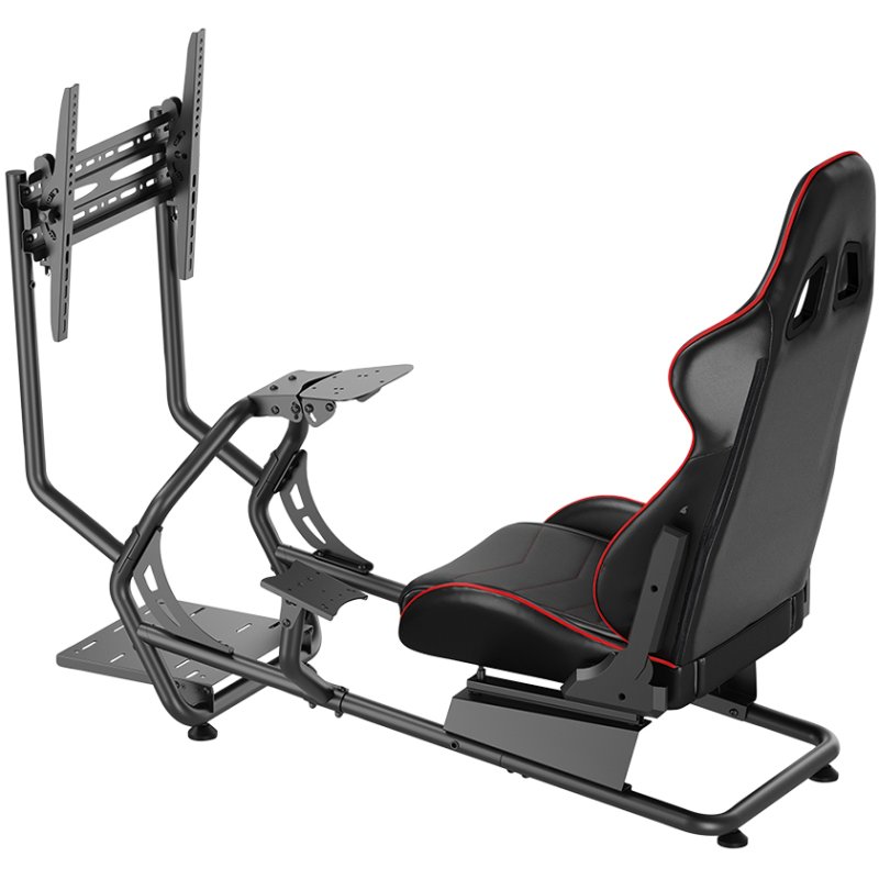 LogiLink Racing-Simulator cockpit, 32-50 inch schermen, zwart/rood, 100 kg draagkracht