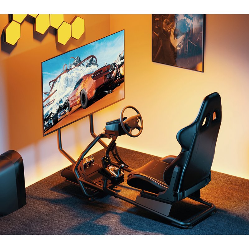 LogiLink Racing-Simulator cockpit, 32-50 inch schermen, zwart/rood, 100 kg draagkracht