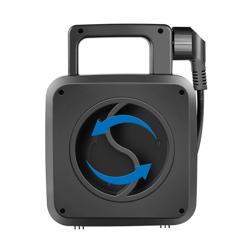 LogiLink cable reel, 4 sockets + 2 USB, 5 m, black