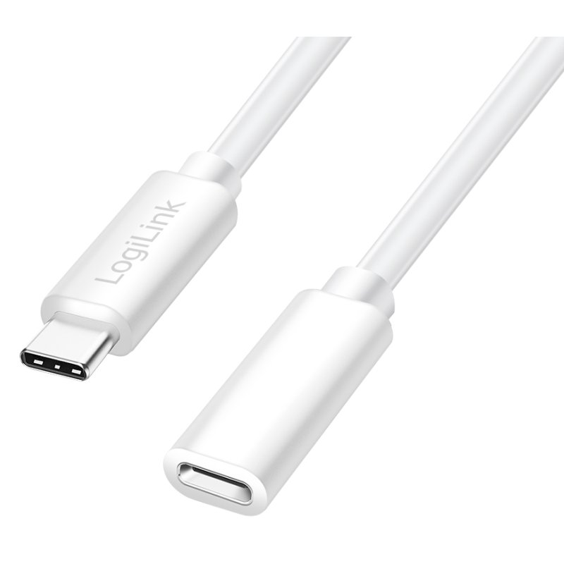 LogiLink Câble USB-C rallongé, blanc, 3 mètres, 60W