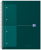 Oxford International collegeblok A4+, gelinieerd, spiraalgebonden, 80 vel