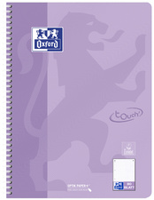 Oxford collegeblok Touch Pastell A4+, gelinieerd, 80 vel, dubbelspiraal
