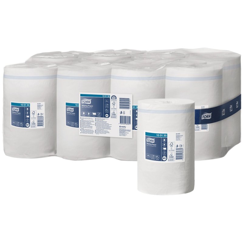 Tork rouleau de nettoyage, 1 épaisseur, blanc, 120 mètres