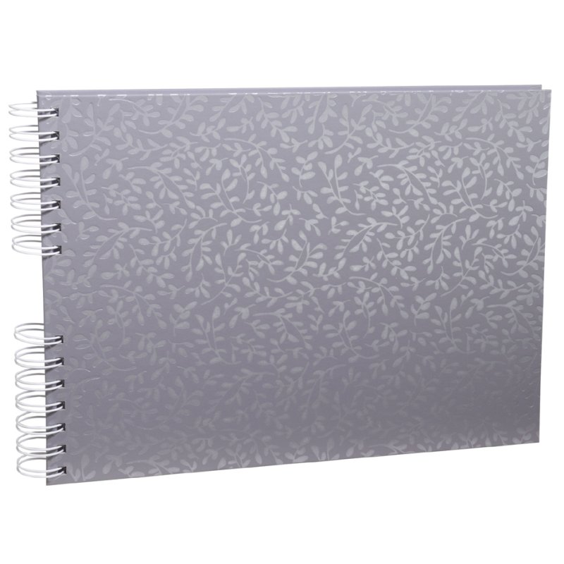 EXACOMPTA album à spirales photo AutentiK, 320 × 220 mm, gris-bleu, 50 pages blanches