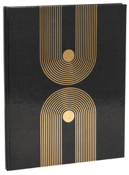EXACOMPTA gastenboek Graphik, 220 × 270 mm, zwart, 100 pagina's